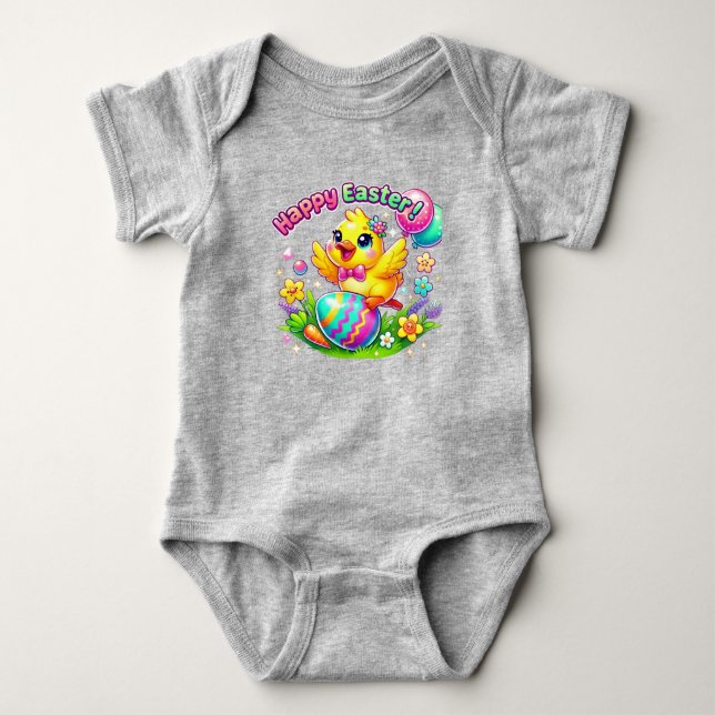  Happy Easter Baby Bodysuit  (Front)