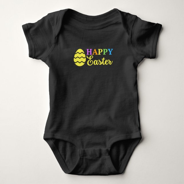Happy Easter  Baby Bodysuit (Front)