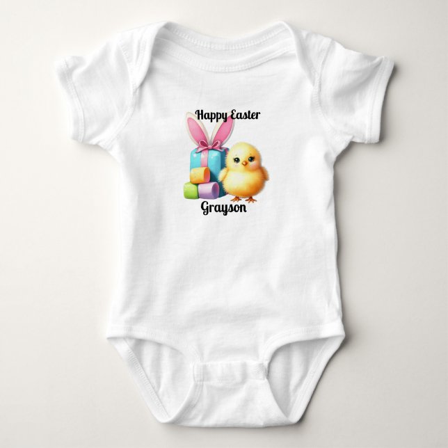 Happy Easter Baby Bodysuit (Front)