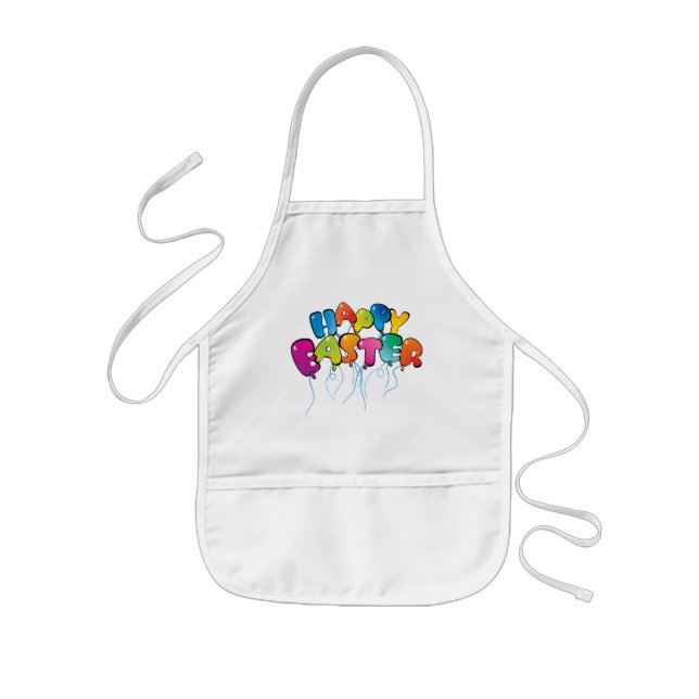 Happy Easter Balloons Kids Apron (Front)