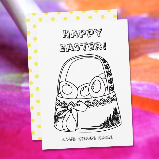 Happy Easter Basket Colouring Page (Creator Uploaded)