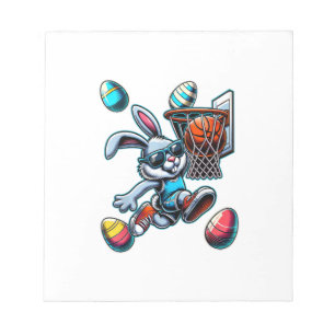 Happy Easter Basketball Boys Easter Bunny Funny Ea Notepad