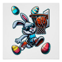 Happy Easter Basketball Boys Easter Bunny Funny Ea
