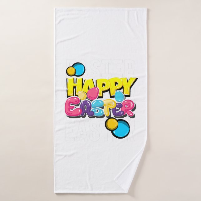 Happy Easter  Bath Towel (Bath Towel)