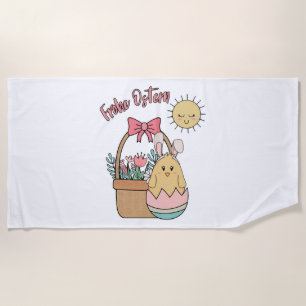 Happy Easter Beach Towel