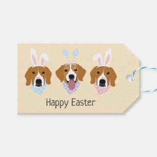 Happy Easter Beagle Dogs Gift Tags