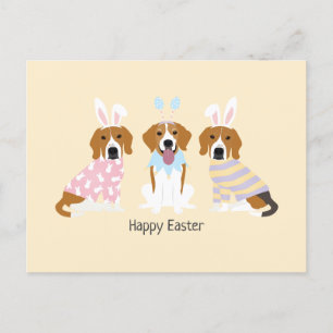 Happy Easter Beagle Dogs Postcard