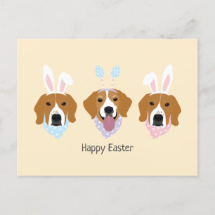 Happy Easter Beagle Dogs Postcard