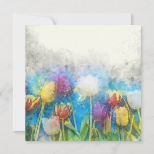 Happy Easter beautiful tulips Card