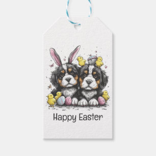 Happy Easter Bernese Mountain Dogs Gift Tags