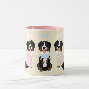Happy Easter Bernese Mountain Dogs Mug