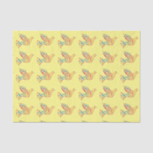 Happy Easter Bird Typography Colourful Elegant Tissue Paper