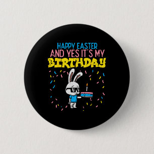 Happy Easter Birthday Bunny Cake Bday Party Boys G 6 Cm Round Badge