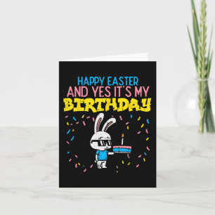 Happy Easter Birthday Bunny Cake Bday Party Boys G Card