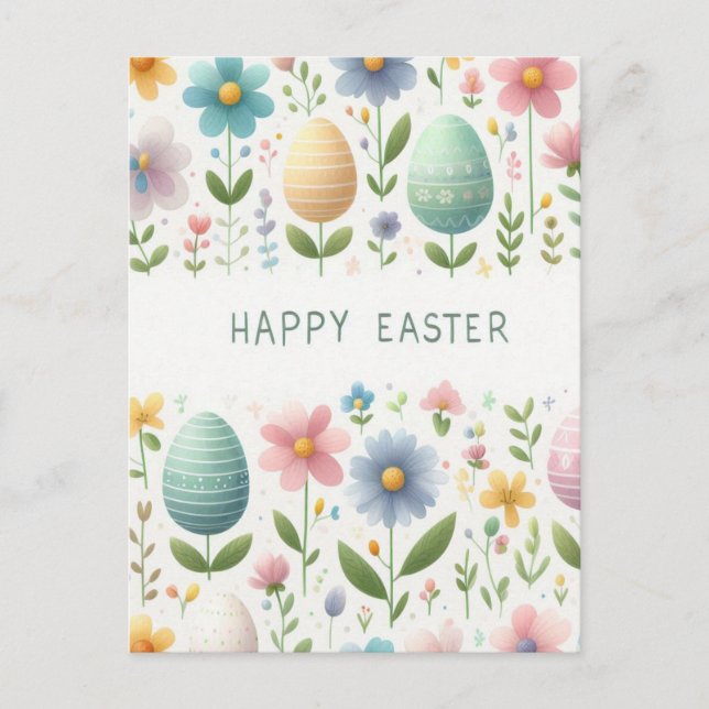 Happy Easter Blossoms Postcard (Front)