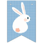 Happy Easter. Blue and White Chequered Plaid.