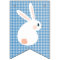 Happy Easter. Blue and White Chequered Plaid.