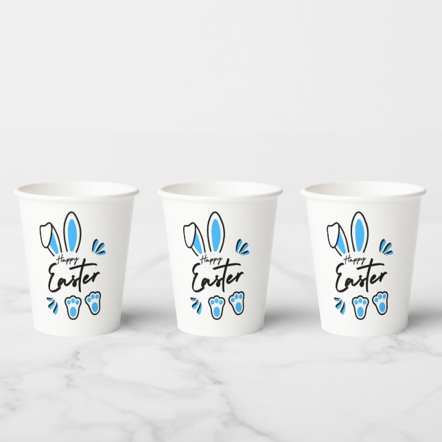 Happy Easter blue Paper Cups (Multi)