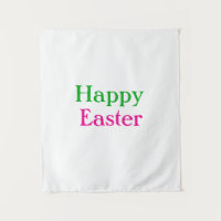 Happy easter boho green pink kids add name title