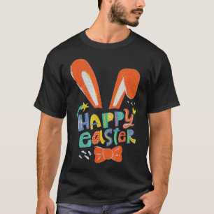 Happy Easter Bow Ladies Missy Bunny Rabbit Ear Kid T-Shirt