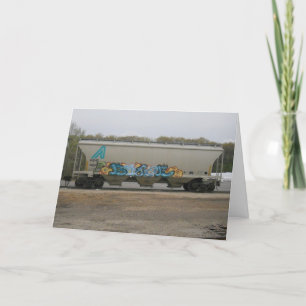 "HAPPY EASTER Boxcar" Easter Card