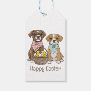 Happy Easter Boxer Dogs Gift Tags