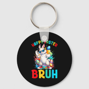 Happy easter bruh 67 boys kids bunny eggs six seve key ring