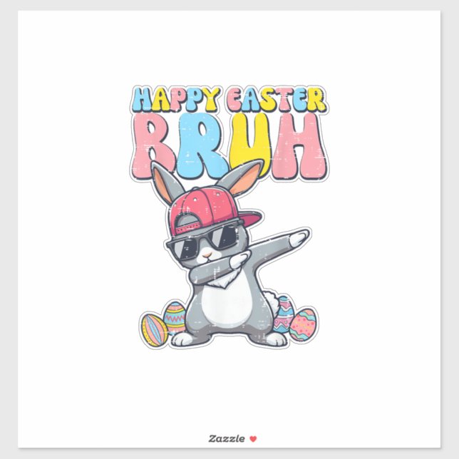 Happy Easter Bruh Bunny Dab Rabbit Dance Boys Kids (Sheet)