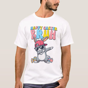 Happy Easter Bruh Bunny Dab Rabbit Dance Boys Kids T-Shirt