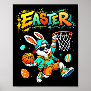 Happy Easter Bruh Bunny for Kids Boys Girls Women Poster