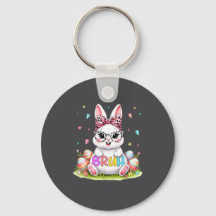 Happy Easter Bruh Bunny Rabbit Eggs Easter Day Kid Key Ring