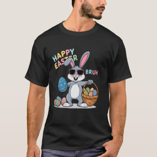 Happy Easter Bruh Funny Bunny Rabbit Easter Kids B T-Shirt