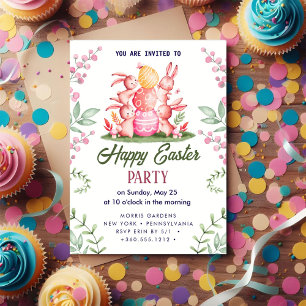 Happy Easter Brunch and Egg Hunt Invitation