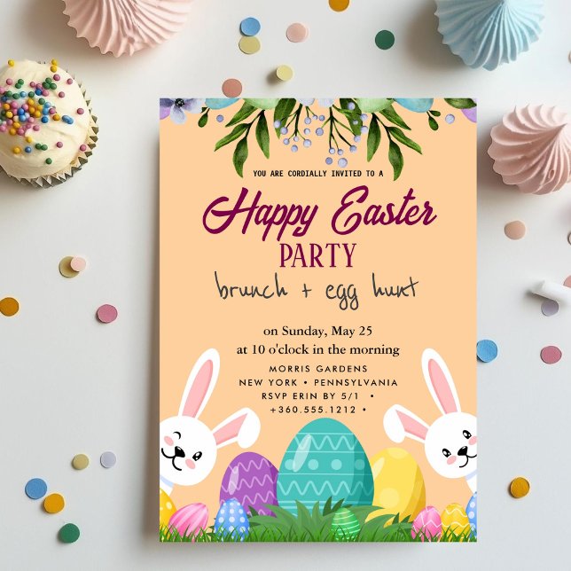 Happy Easter Brunch and Egg Hunt Invitation (Creator Uploaded)