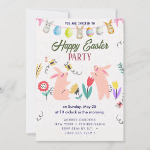 Happy Easter Brunch and Egg Hunt Invitation