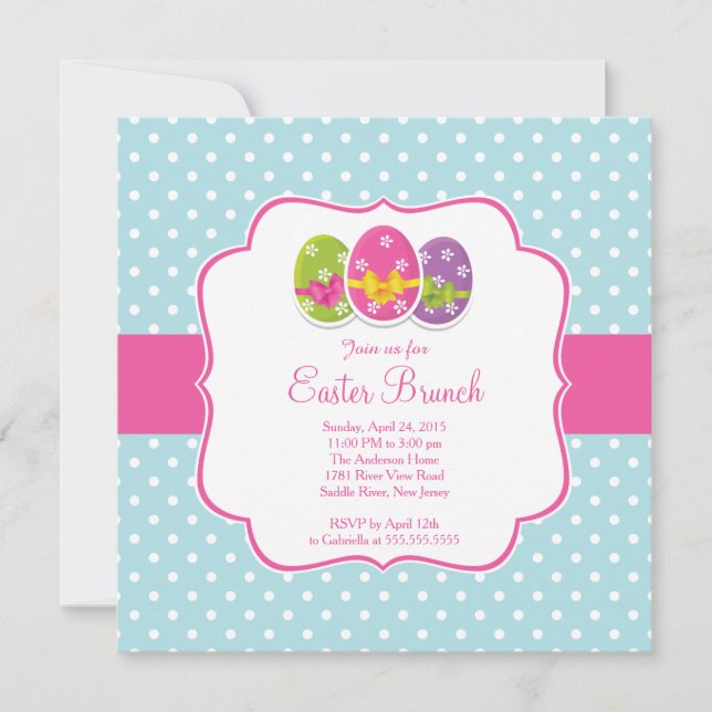 Happy Easter Brunch Dinner Party Invitation (Front)