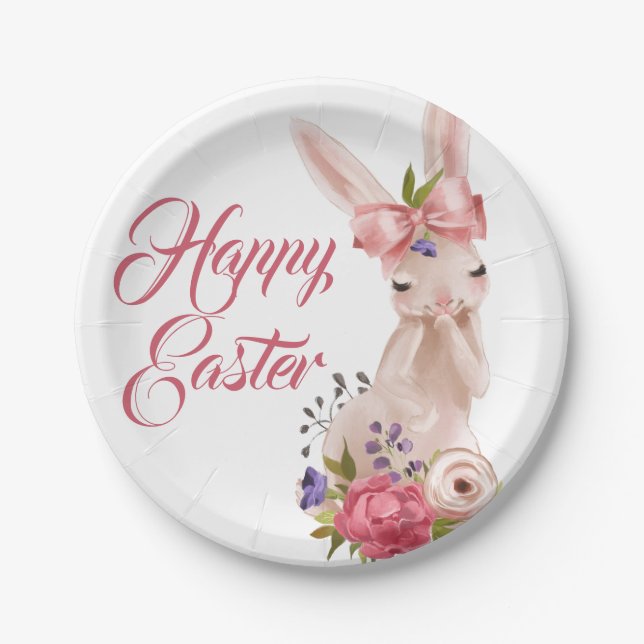 Happy Easter Brunch Paper Plate (Front)