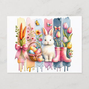 Happy Easter Brush Stroke  Postcard