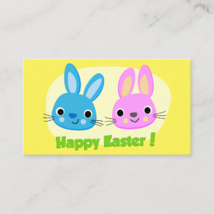 "HAPPY EASTER" BUNNIES ENCLOSURE CARD