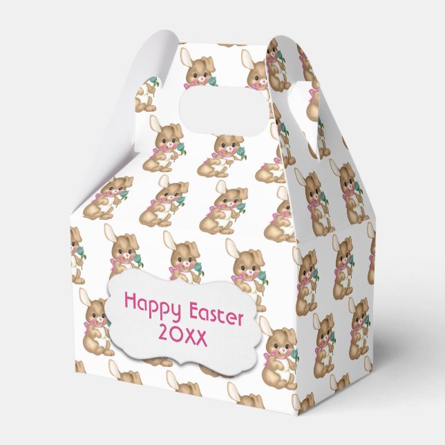 Happy Easter Bunnies  Favour Box (Front Side)