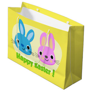 "HAPPY EASTER" BUNNIES LARGE GIFT BAG