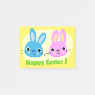 "HAPPY EASTER" BUNNIES POST-IT NOTES