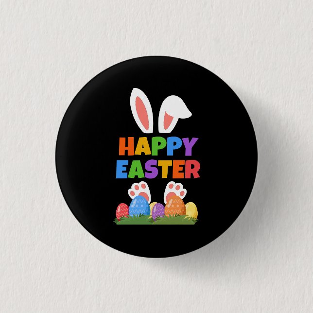 Happy Easter Bunny  3 Cm Round Badge (Front)