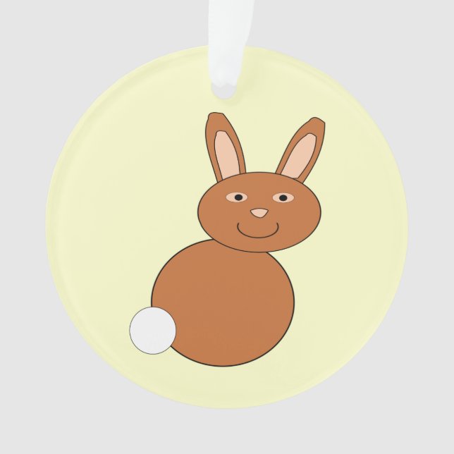 Happy Easter Bunny Acrylic Ornament (Front)