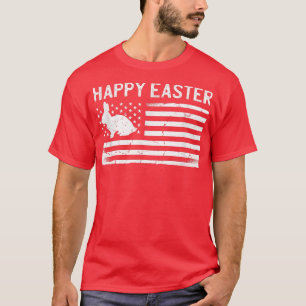 Happy Easter Bunny American Flag T-Shirt