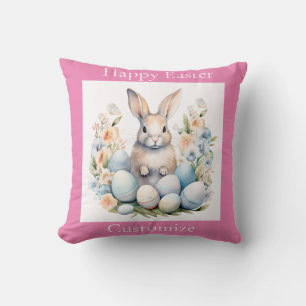 Happy Easter Bunny Basket Thunder_Cove Cushion