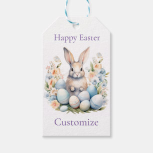 Happy Easter Bunny Basket Thunder_Cove Gift Tags