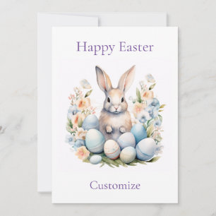 Happy Easter Bunny Basket Thunder_Cove Invitation
