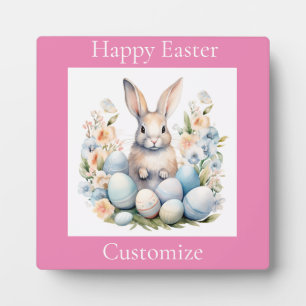 Happy Easter Bunny Basket Thunder_Cove Plaque