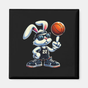 Happy Easter Bunny Basketball Kids Boys Sport Love Magnet